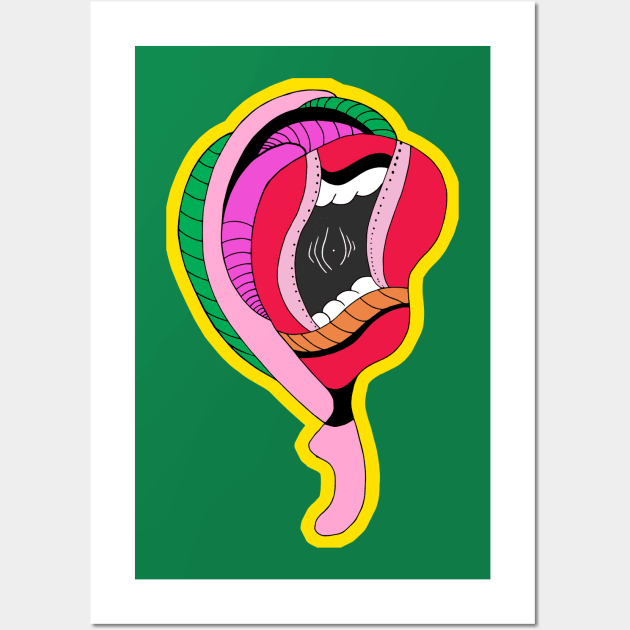 Beatbox Mouth Microphone Wall Art by Brains